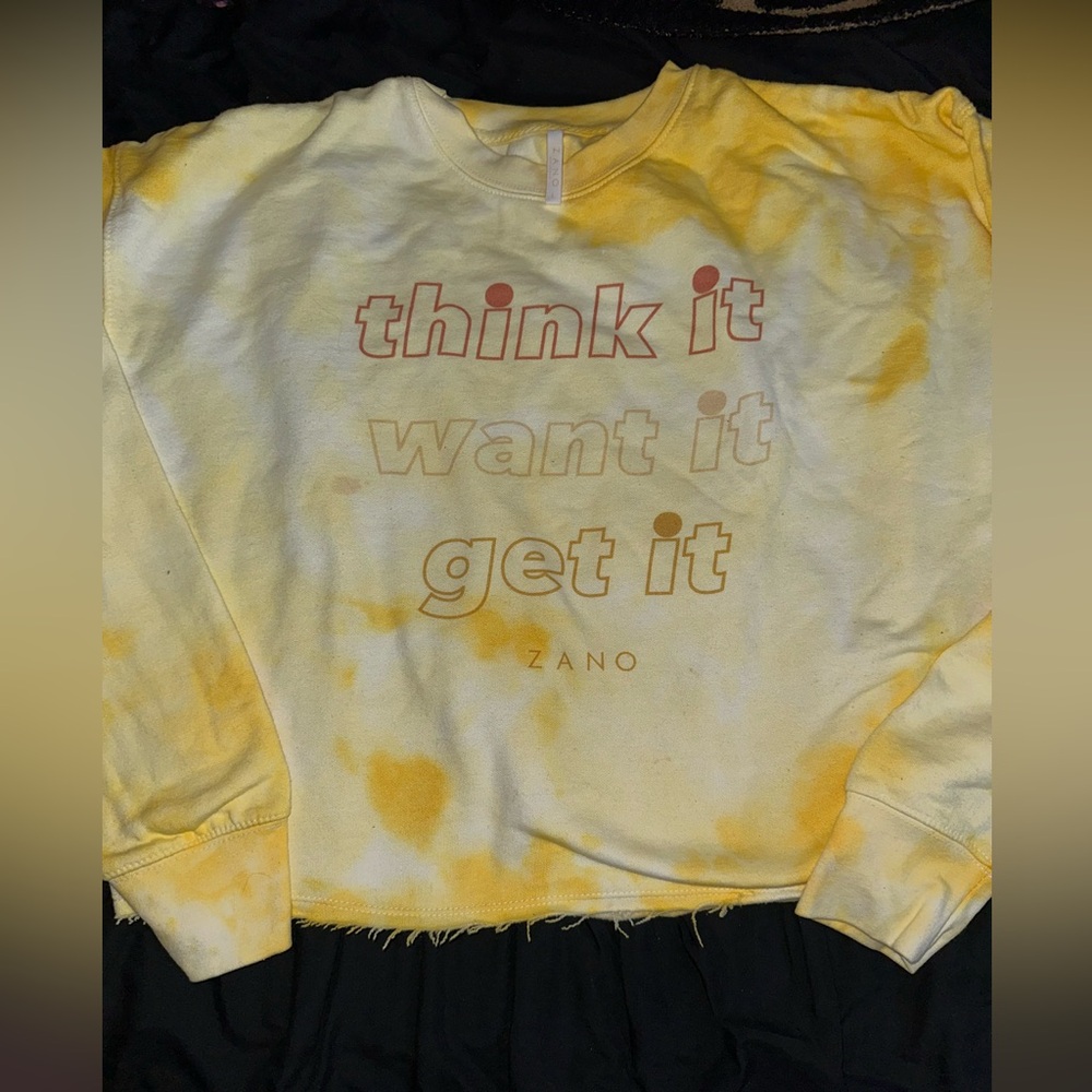 Zano Active Yellow Tie Dye Crewneck Sz. L